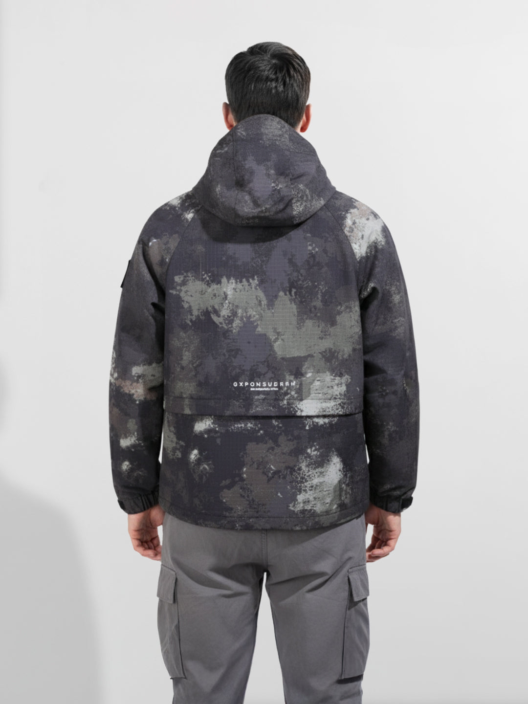 Men's Green Regular Fit Printed Casual Jacket