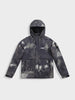 Men's Black Regular Fit Printed Casual Winter Jacket