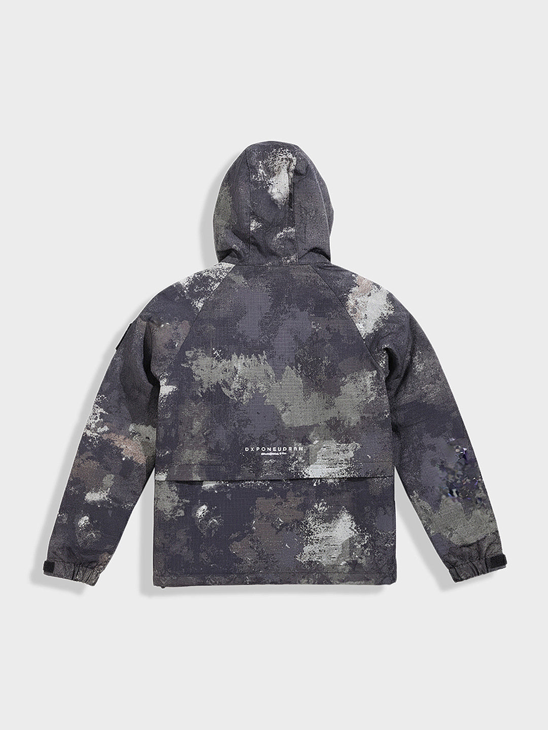 Men's Black Regular Fit Printed Casual Jacket