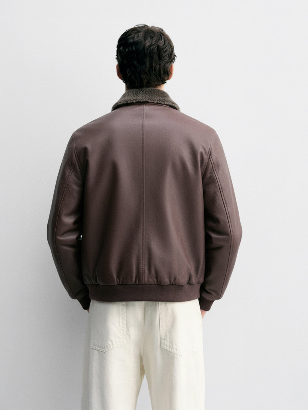 Men's Brown Regular Fit Embroided Casual Jacket