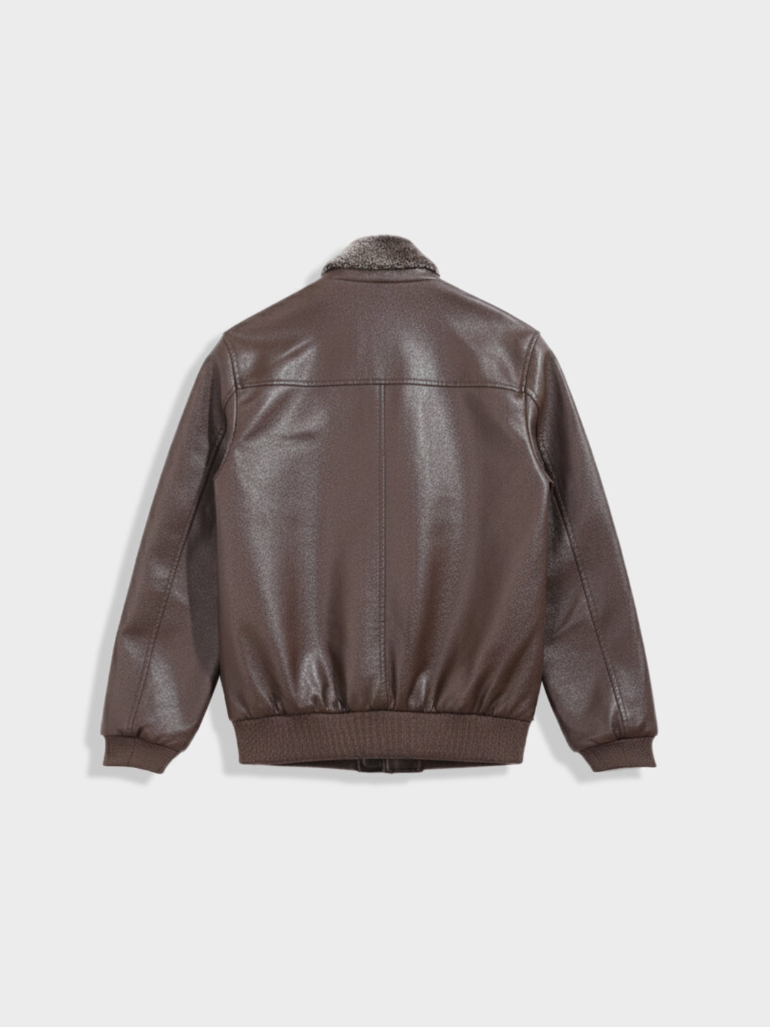 Men's Brown Regular Fit Embroided Casual Jacket