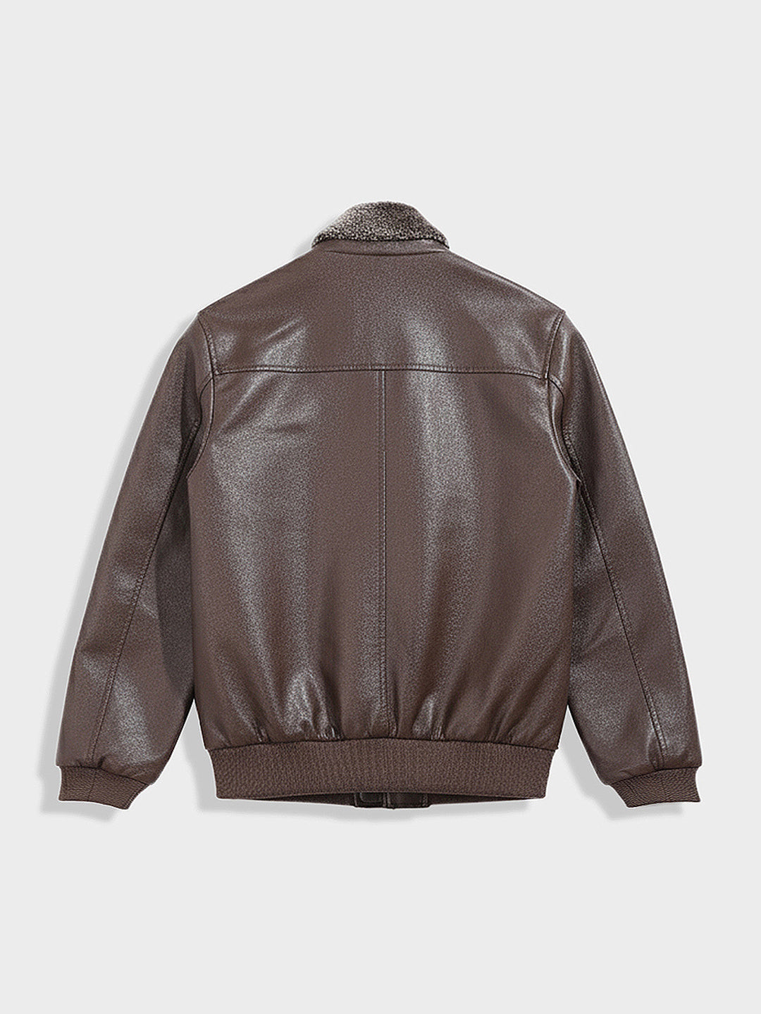 Men's Brown Regular Fit Embroided Casual Bomber Jacket