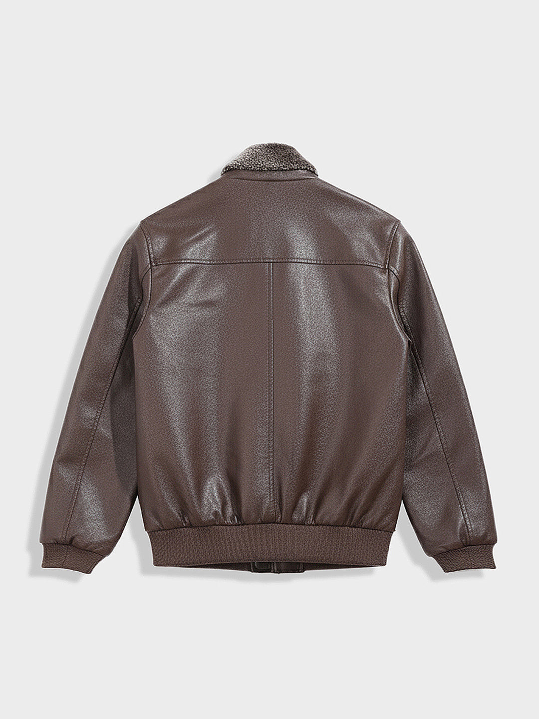 Men's Brown Regular Fit Embroided Casual Jacket
