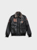 Men's Black Regular Fit Embroided Casual Jacket