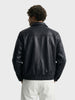 Men's Black Relaxed Fit Solid Casual Bomber Jacket