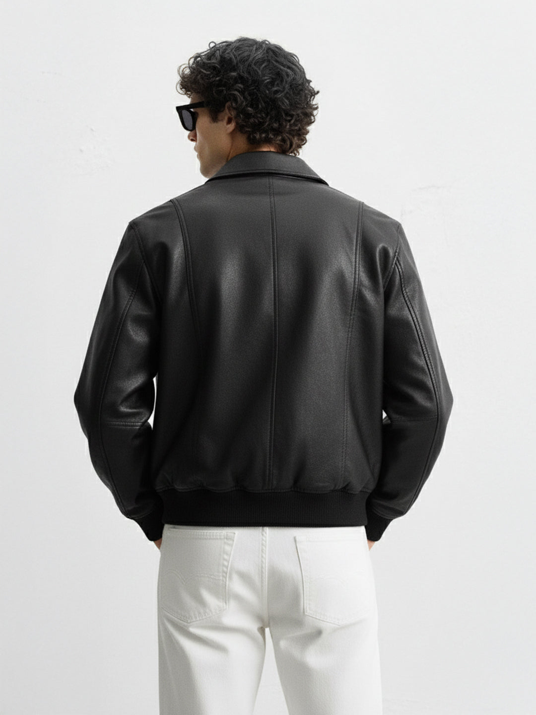 Men's Black Relaxed Fit  Casual Jacket