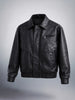 Men's Black Relaxed Fit Solid Casual Bomber Jacket