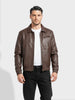 Men's Brown Relaxed Fit  Casual Jacket