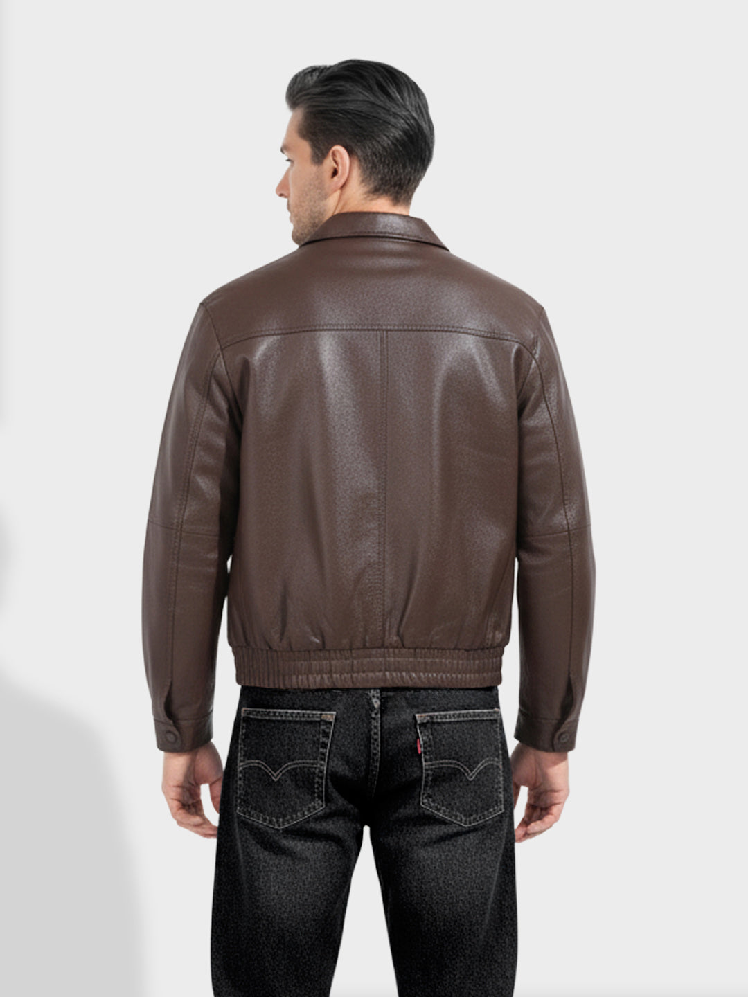 Men's Brown Relaxed Fit  Casual Jacket