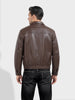 Men's Brown Relaxed Fit  Casual Jacket