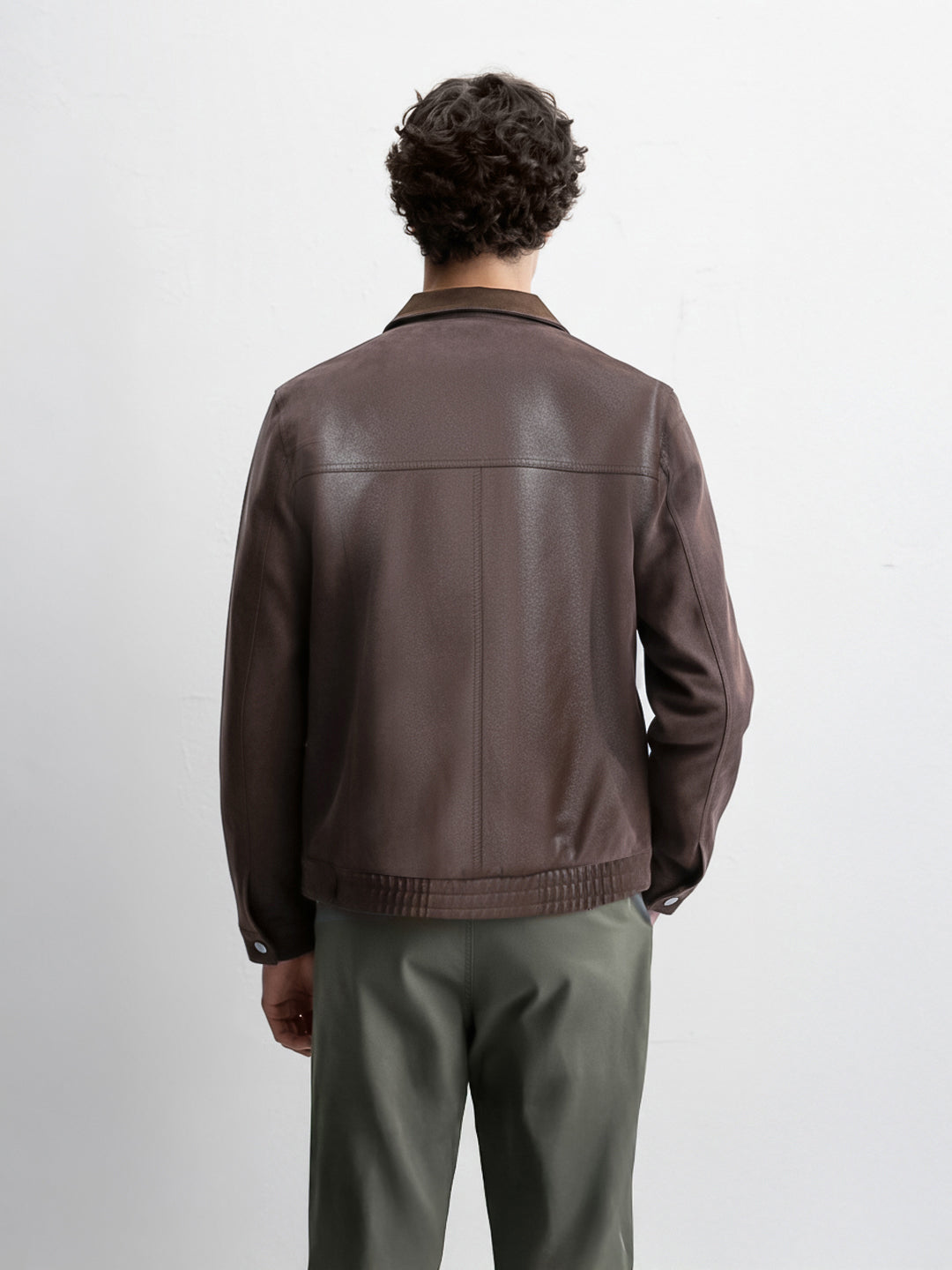 Men's Brown Relaxed Fit  Casual Jacket