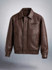 Men's Brown Relaxed Fit Solid Casual Bomber Jacket
