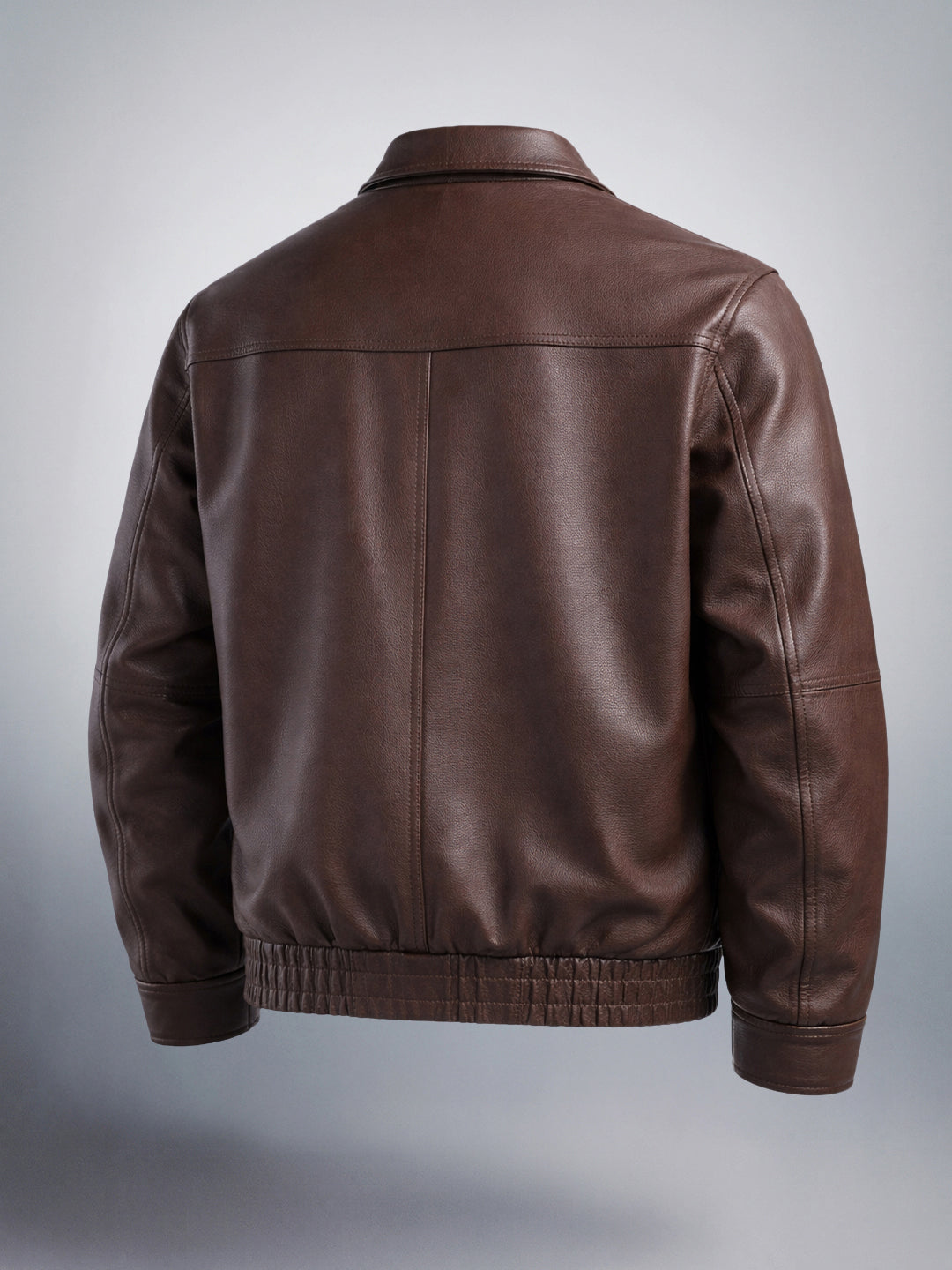 Men's Brown Relaxed Fit Solid Casual Bomber Jacket
