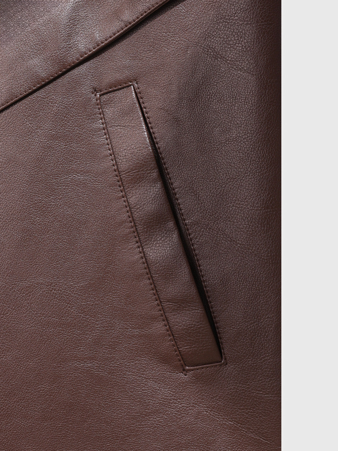 Men's Brown Relaxed Fit Solid Casual Bomber Jacket