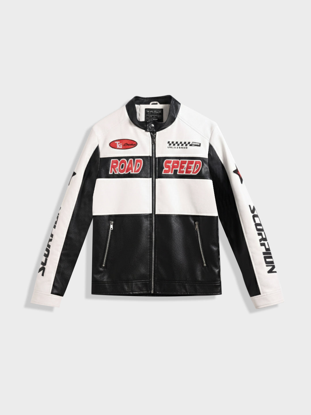 Men's White Slim Fit Embroided Casual Jacket