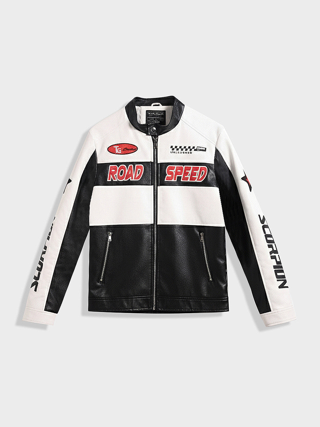 Men's White Slim Fit Embroided Casual Jacket