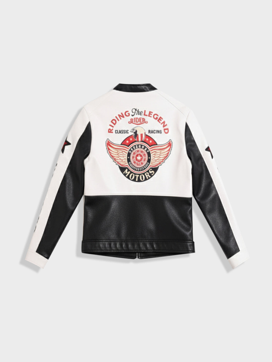 Men's White Slim Fit Embroided Casual Jacket