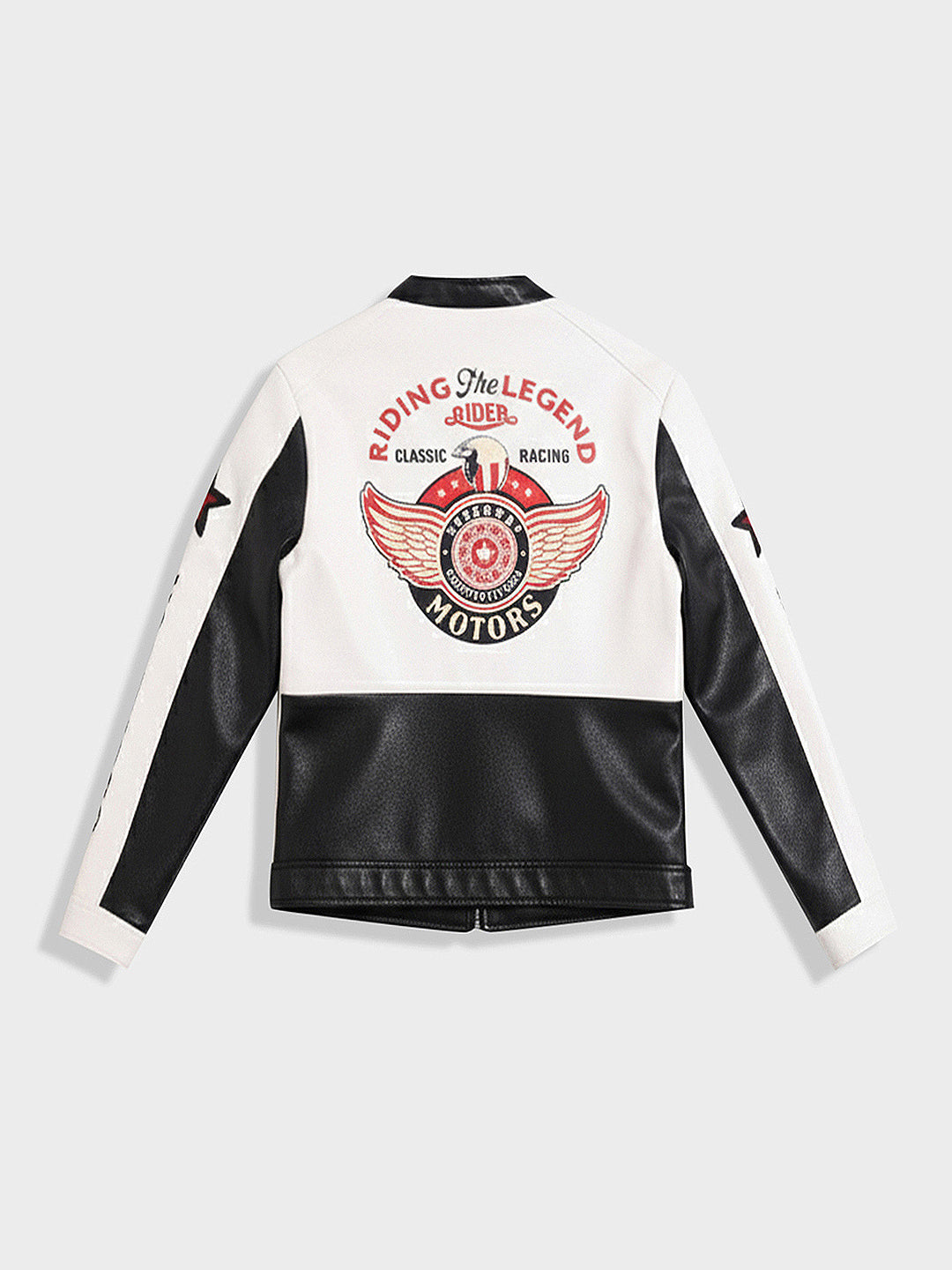 Men's White Slim Fit Embroided Casual Jacket