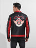Men's Red Slim Fit Embroided Casual Jacket