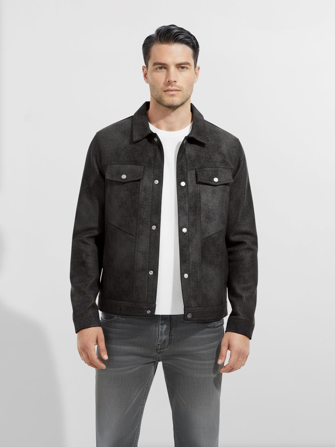 Men's Black Slim Fit  Casual Jacket