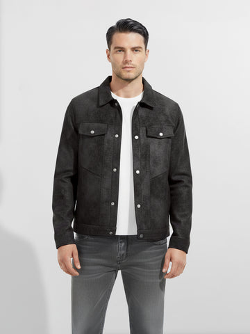 Men's Black Slim Fit  Casual Jacket