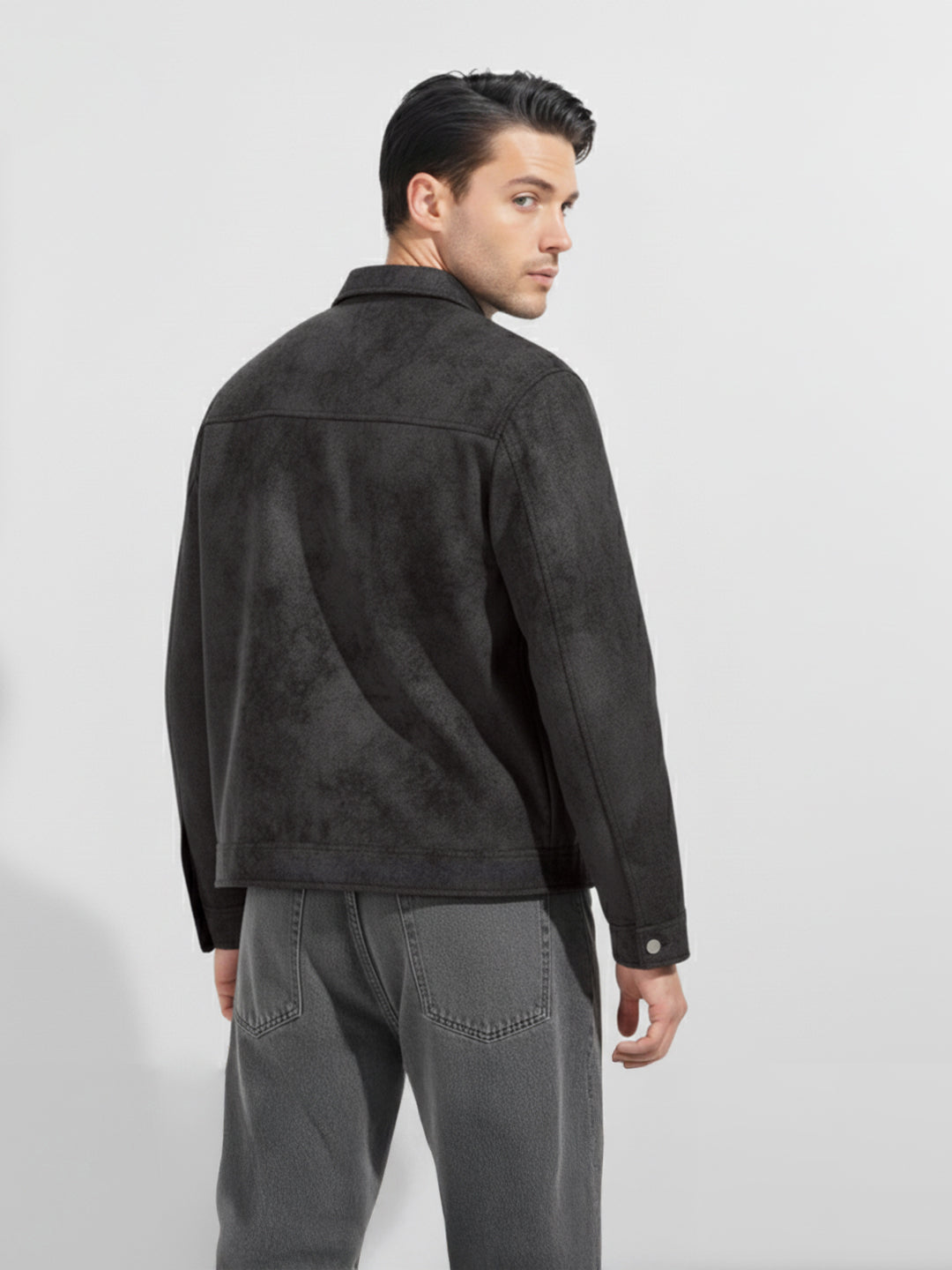 Men's Black Slim Fit  Casual Jacket