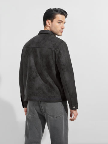 Men's Black Slim Fit  Casual Jacket