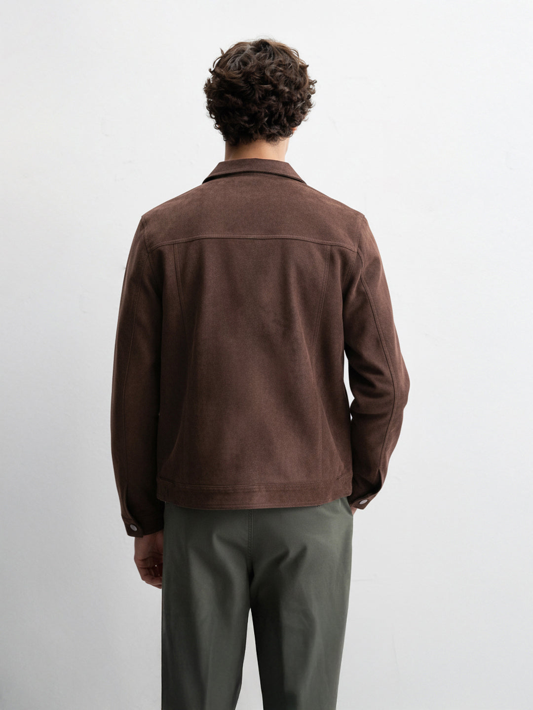 Men's Brown Slim Fit  Casual Jacket