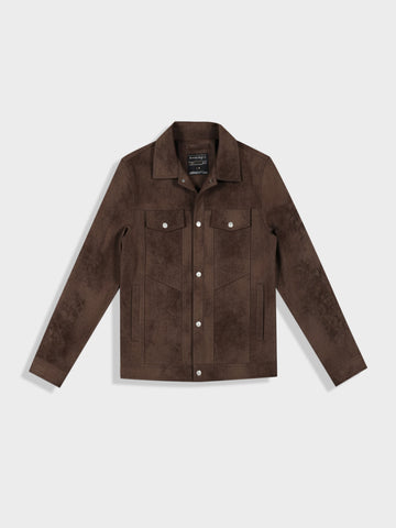 Men's Brown Slim Fit  Casual Jacket