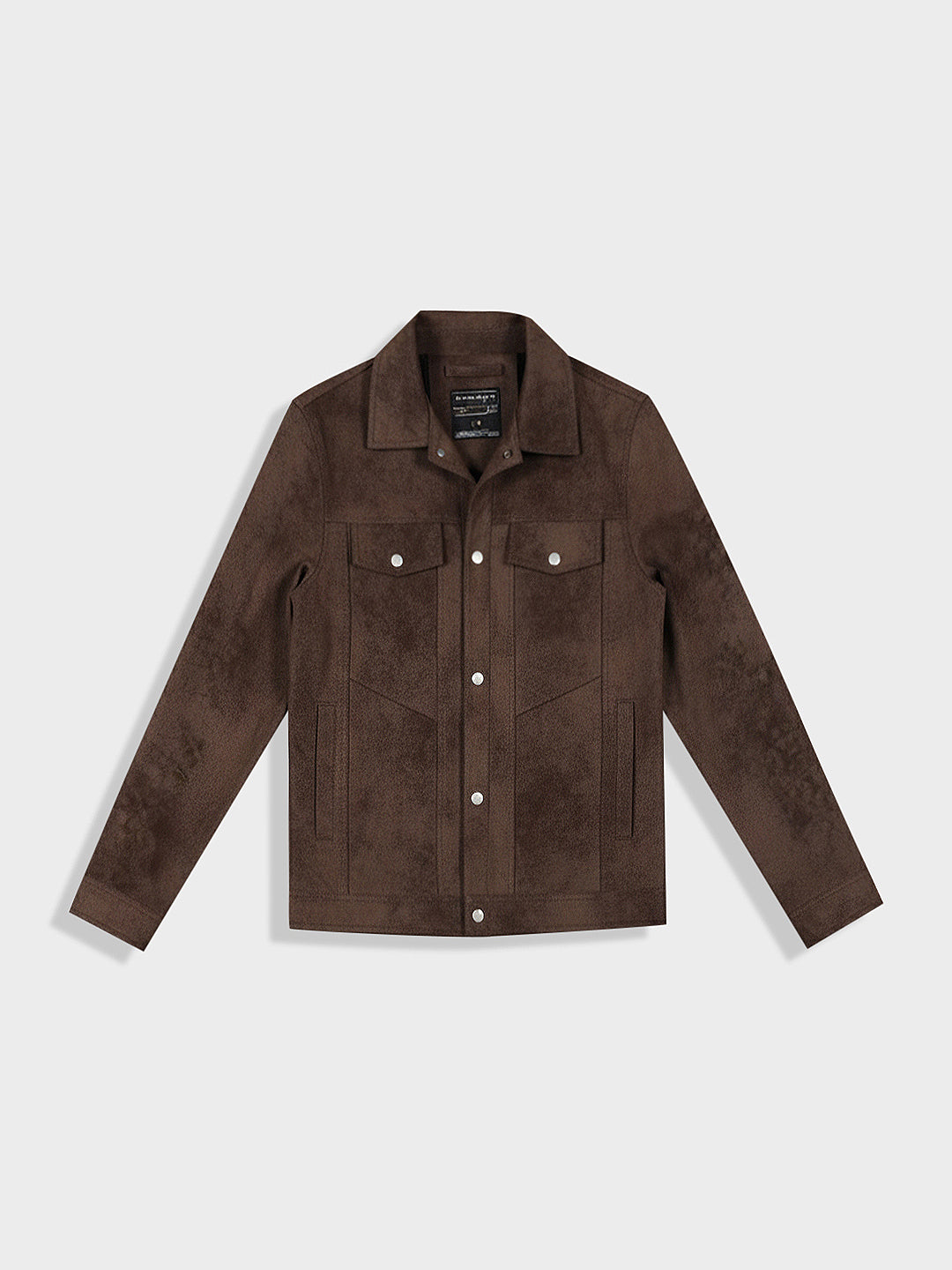 Men's Brown Slim Fit Solid Casual Trucker Jacket
