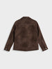 Men's Brown Slim Fit Solid Casual Trucker Jacket