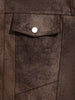 Men's Brown Slim Fit Solid Casual Trucker Jacket