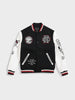 Men's Black Regular Fit Embroided Casual Jacket