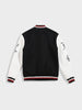 Men's Black Regular Fit Embroided Casual Jacket