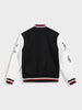 Men's Black Regular Fit Embroided Casual Bomber Jacket