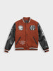 Men's Brown Regular Fit Embroided Casual Jacket
