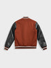 Men's Brown Regular Fit Embroided Casual Bomber Jacket
