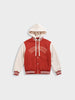 Men's Red Regular Fit Embroided Casual Jacket