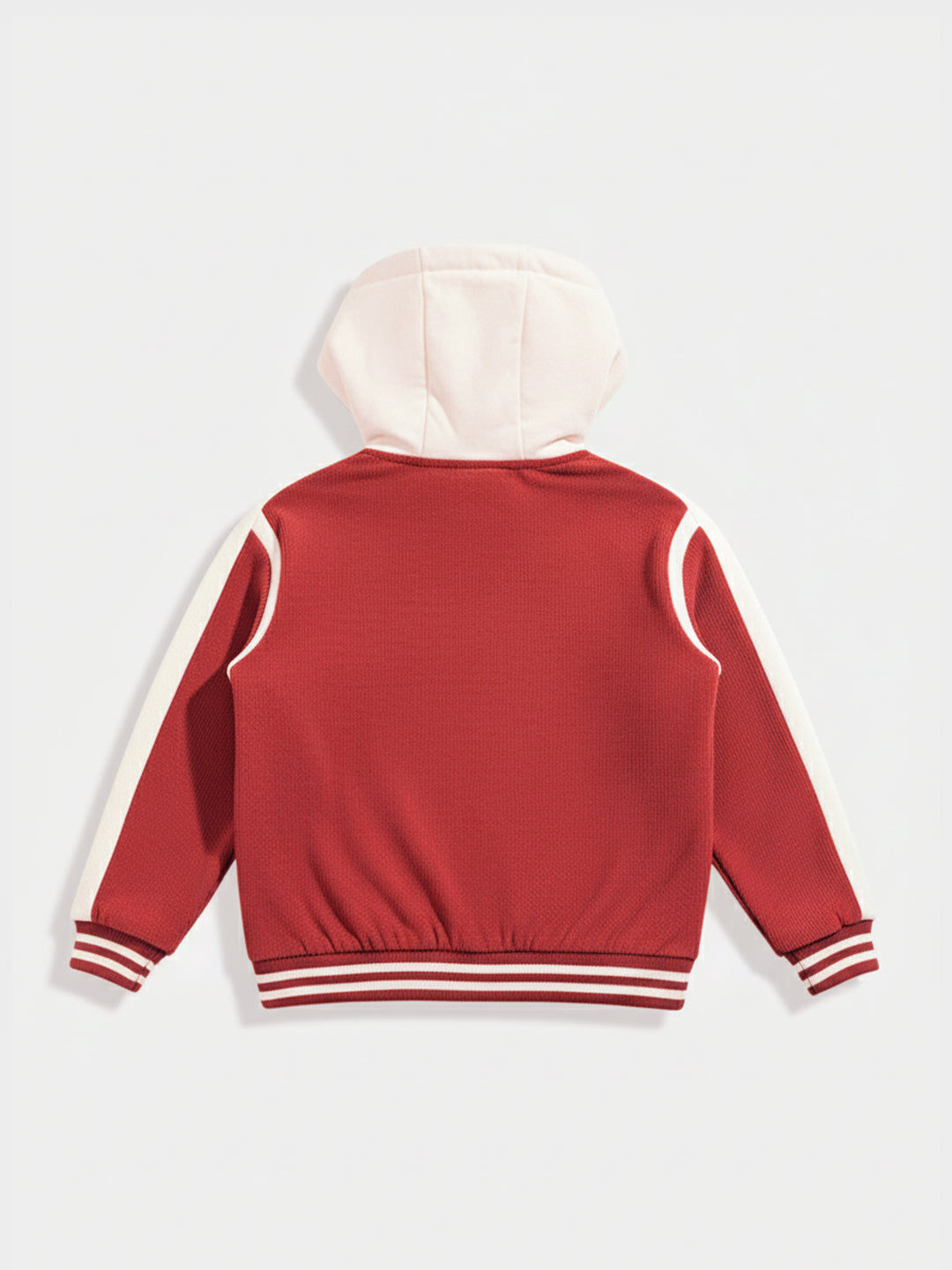 Men's Red Regular Fit Embroided Casual Bomber Jacket