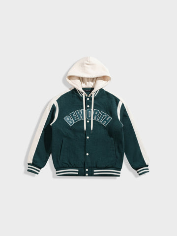 Men's Green Regular Fit Embroided Casual Jacket