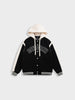 Men's Black Regular Fit Embroided Casual Jacket