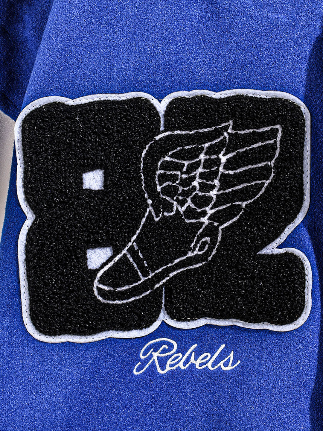 Men's Blue Regular Fit Embroided Casual Jacket