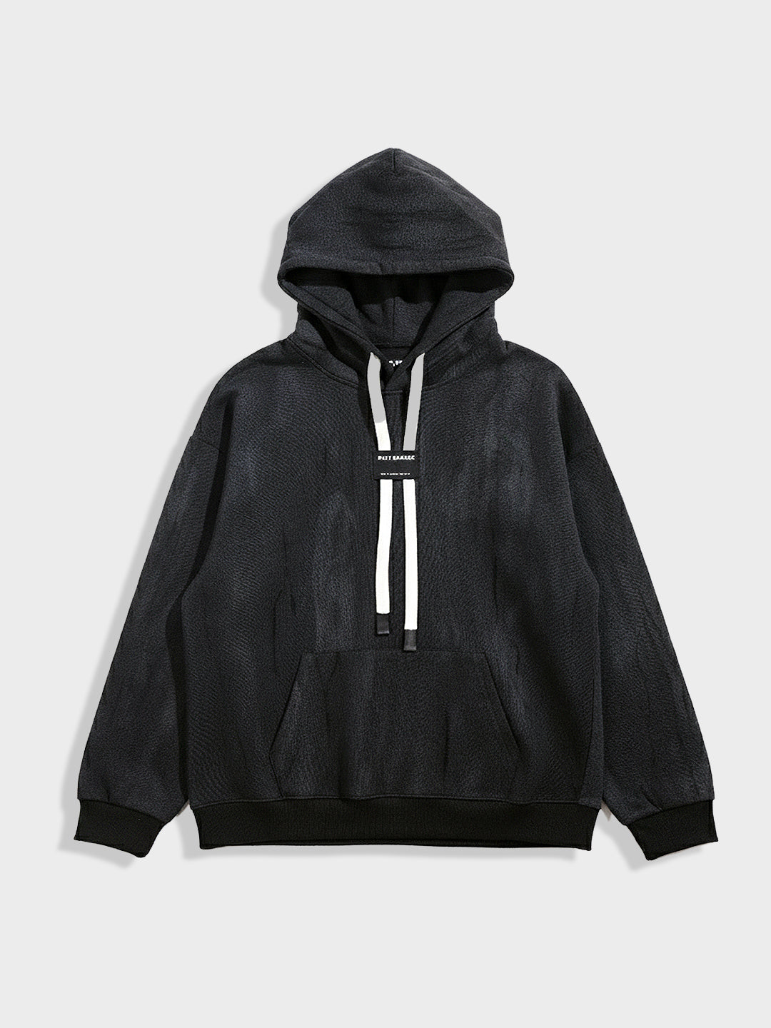 Men's Black Oversized Fit Solid Casual Sweatshirt