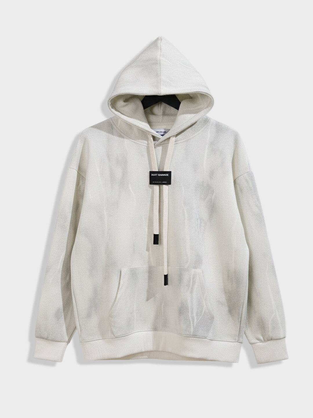 Men's White Oversized Fit Solid Casual Sweatshirt