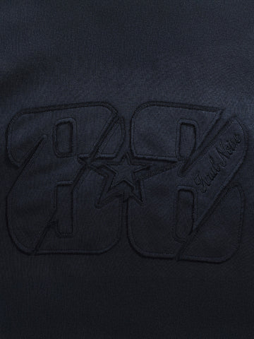 Men's Blue Oversized Fit Embroided Casual Sweatshirt