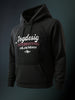 Men's Black Oversized Fit Embroided Casual Sweatshirt