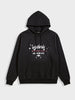 Men's Black Oversized Fit Embroided Casual Sweatshirt