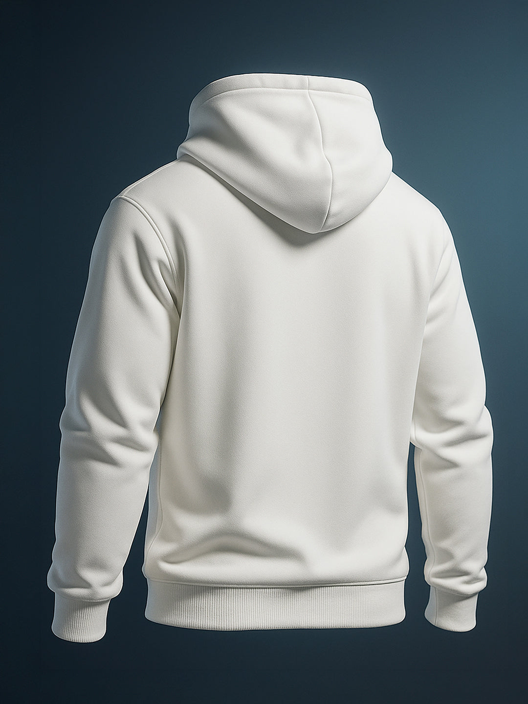 Men's Cream Oversized Fit Embrodered Casual Sweatshirt