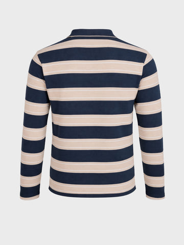 Men's Teal Slim Fit Striped Casual T-Shirt