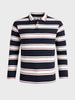 Men's Blue Slim Fit Striped Casual T-Shirt